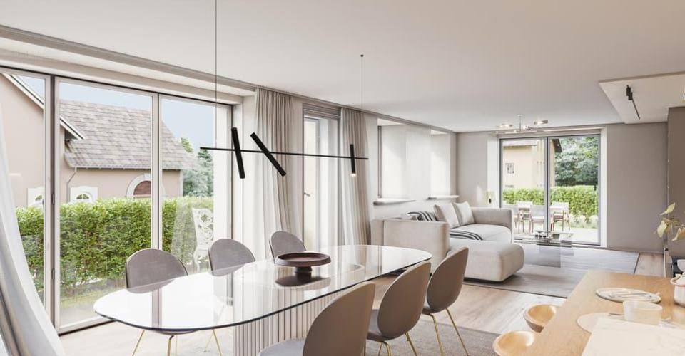 Superbe appartement de 4,5 pièces en rez de jardin au coeur du village - Appartement 4.5 pièces - image - 2