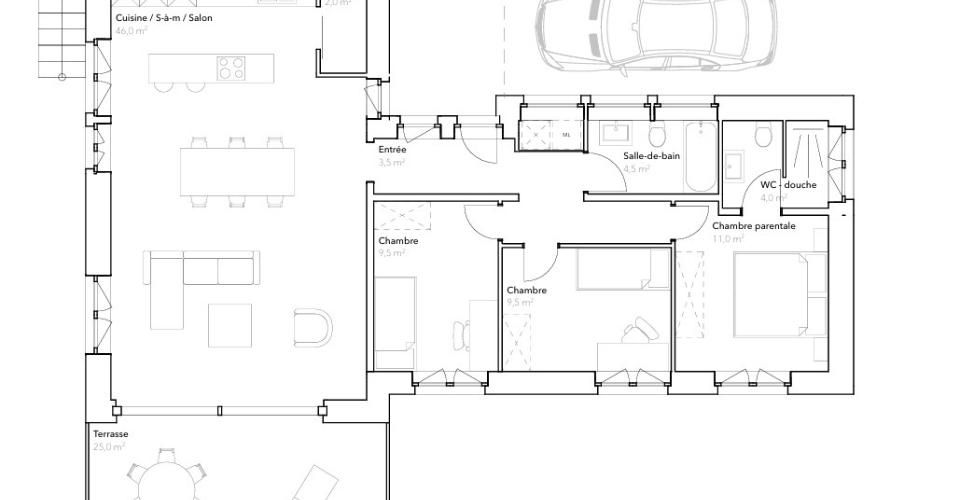 4,5 pièces dans une PPE de 3 appartements avec vue - Appartement 4.5 pièces - image - 3
