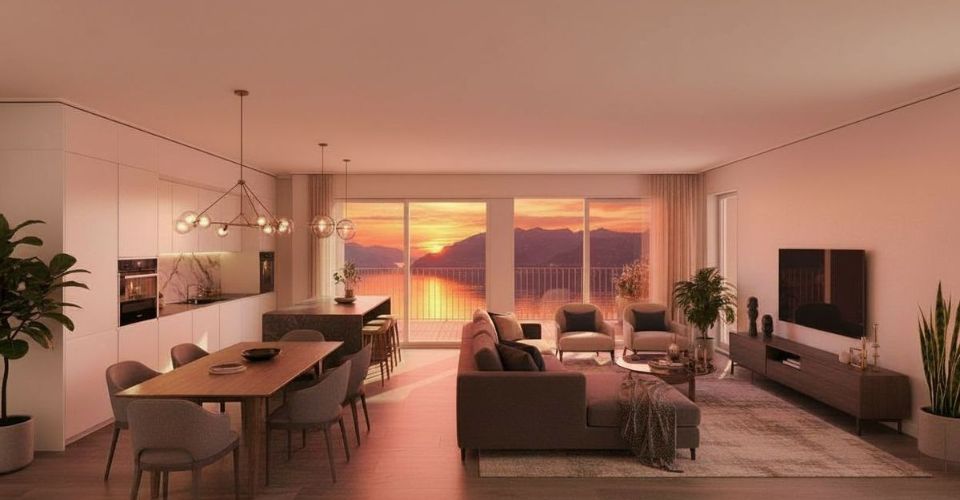 Superbe appartement neuf, grande surface, vue lac et balcon généreux - Appartement 4.5 pièces - image - 1