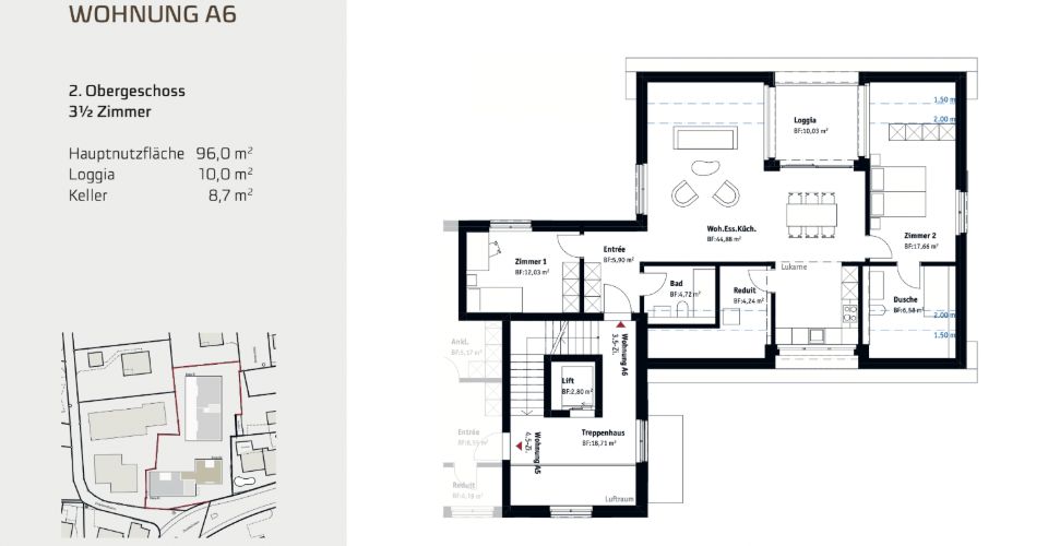 Traumhaftes 3.5-Zimmer-Eigenheim im Neubau  ruhig gelegen und doch zentral in Muri - Appartement 3.5 pièces - image - 2