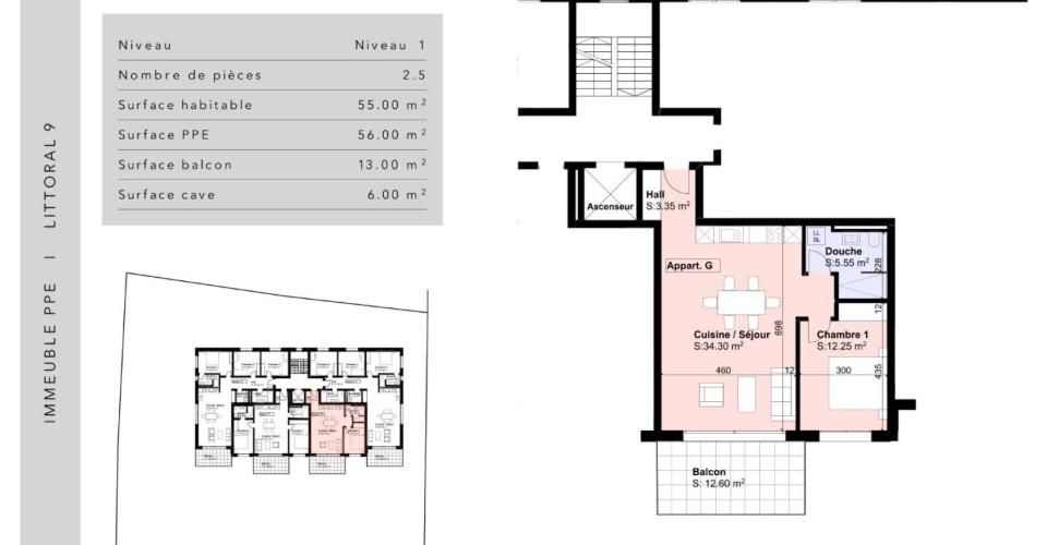 Résidence L9 à Chez-Le-Bart - Appartement 2.5 pièces - image - 4