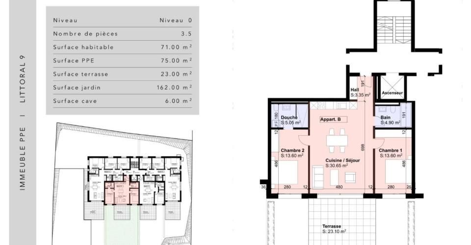 Résidence L9 à Chez-Le-Bart - Appartement 3.5 pièces - image - 2