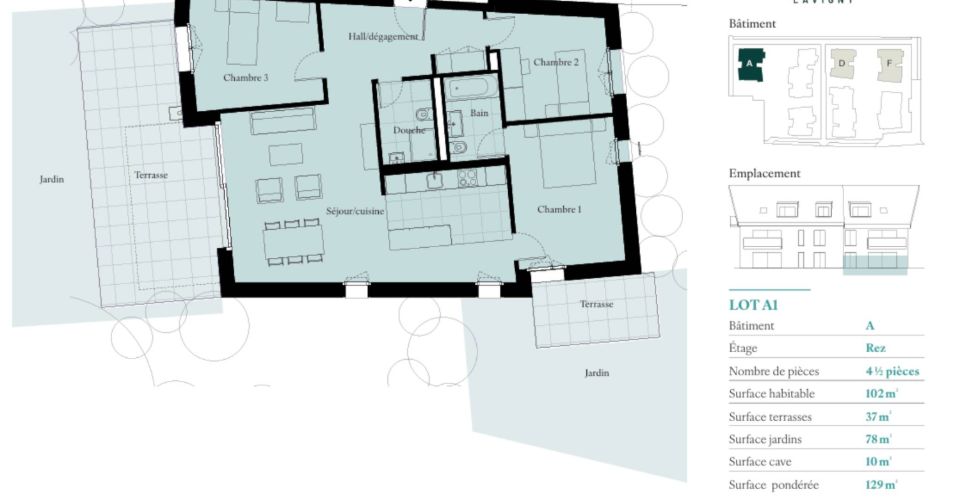 Nouvelle Promotion à Lavigny : Appartements de 3,5 à 5,5 pièces - Appartement 4.5 pièces - image - 11