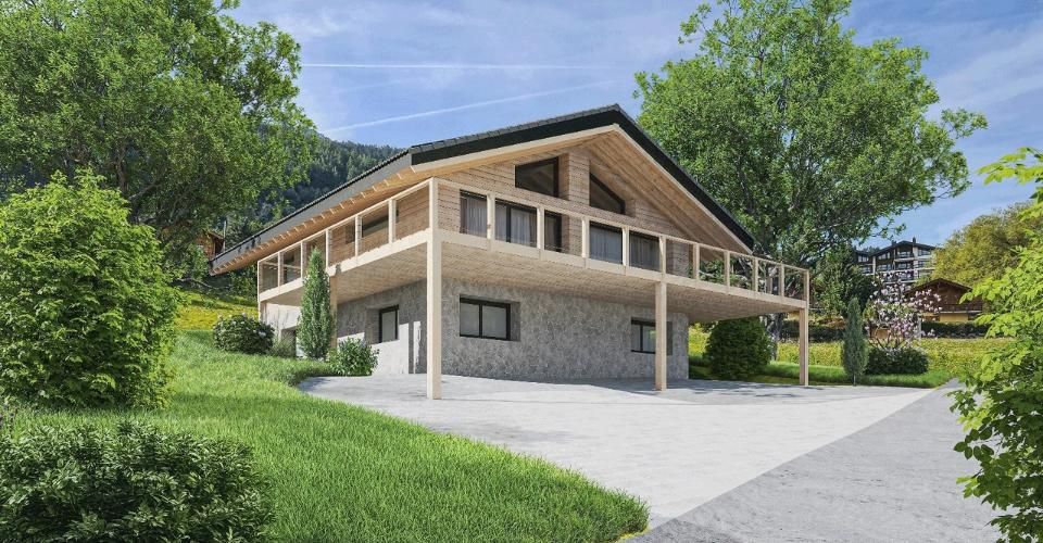 Chalet neuf dans un cadre unique proche de toutes les commodités avec garage et 5 pces et demi - Chalet 5.5 pièces - image - 1
