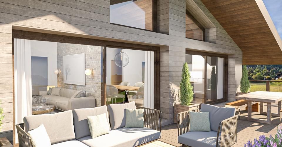 Chalet neuf dans un cadre unique proche de toutes les commodités avec garage et 5 pces et demi - Chalet 5.5 pièces - image - 2
