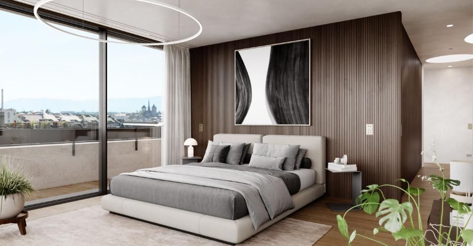 Exceptionnel attique neuf de 295 m2 avec terrasse de 182 m2 aux Eaux-Vives - Attique 5.5 pièces - image - 1