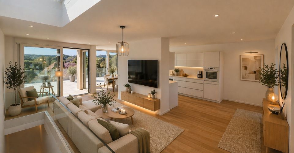 Magnifique duplex avec grande terrasse de 25 m² lumineux et moderne - Duplex 4 pièces - image - 1