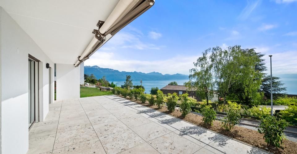 Neuf | Terrasse & jardin avec vue lac - Appartement 4.5 pièces - image - 1
