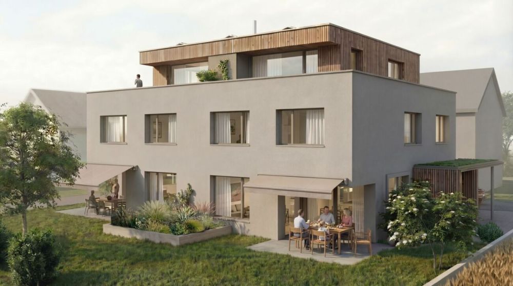 Neubau-Doppeleinfamilienhaus mit Alpensicht zu verkaufen -  Bild 1