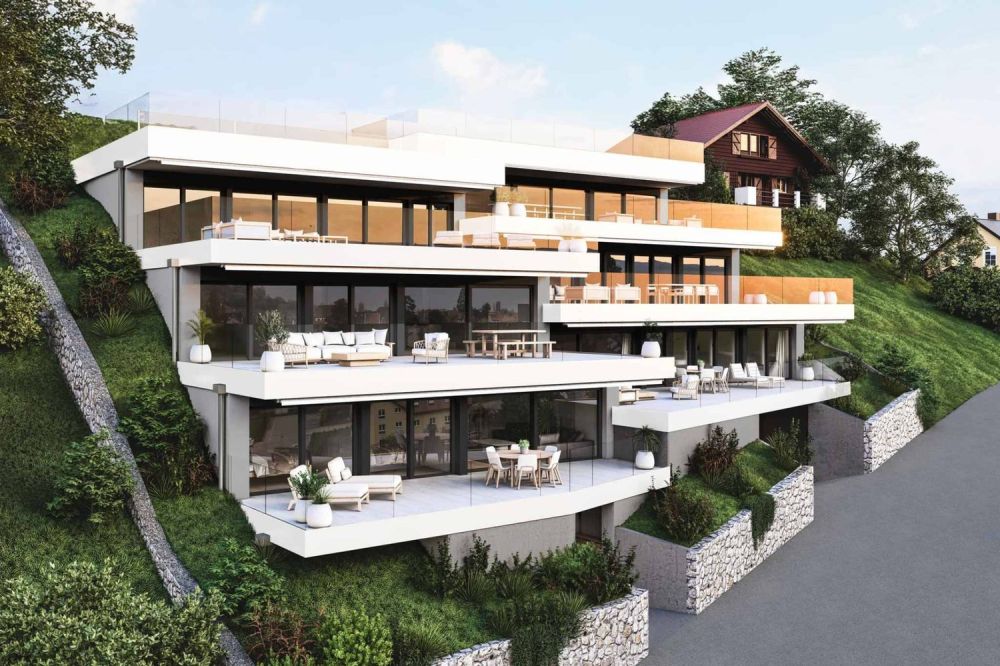 Appartement neuf de 3,5 pièces avec terrasse et vue panoramique -  Bild 13