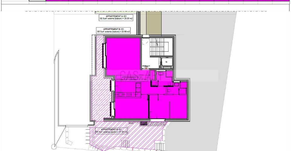 Lot B101: appartement de standing 3,5 pc - Appartement 3.5 pièces - image - 2