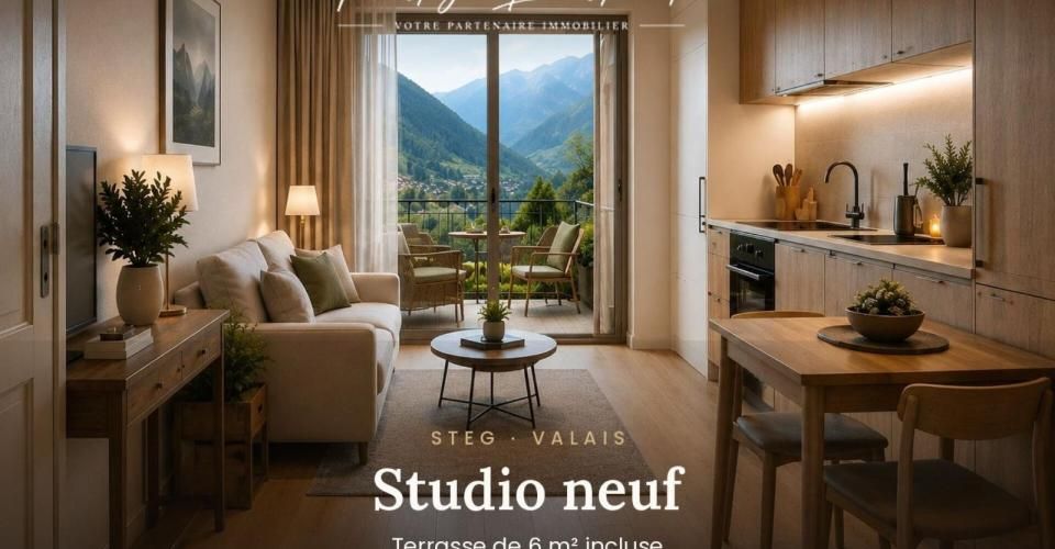 STUDIO NEUF À STEG (VS) - DÈS CHF 158'000.- - Appartement 1.5 pièces - image - 1