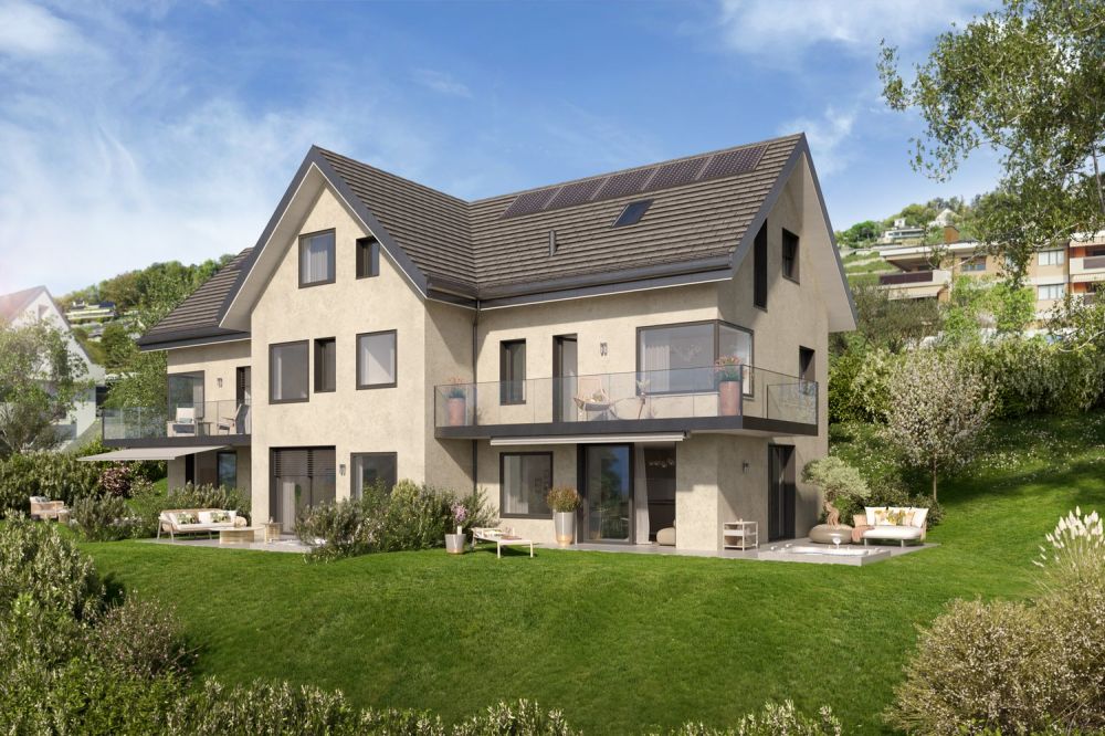In der Nähe von Vevey, neues Projekt von 3 Villen mit 5.5 Zimmern - Panoramablick -  Bild 3