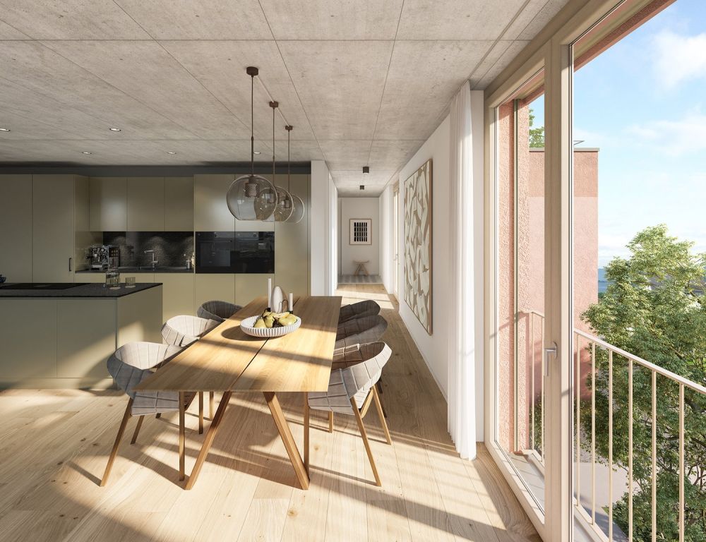 Familientraum am Bodensee - Küche- und Esszimmer