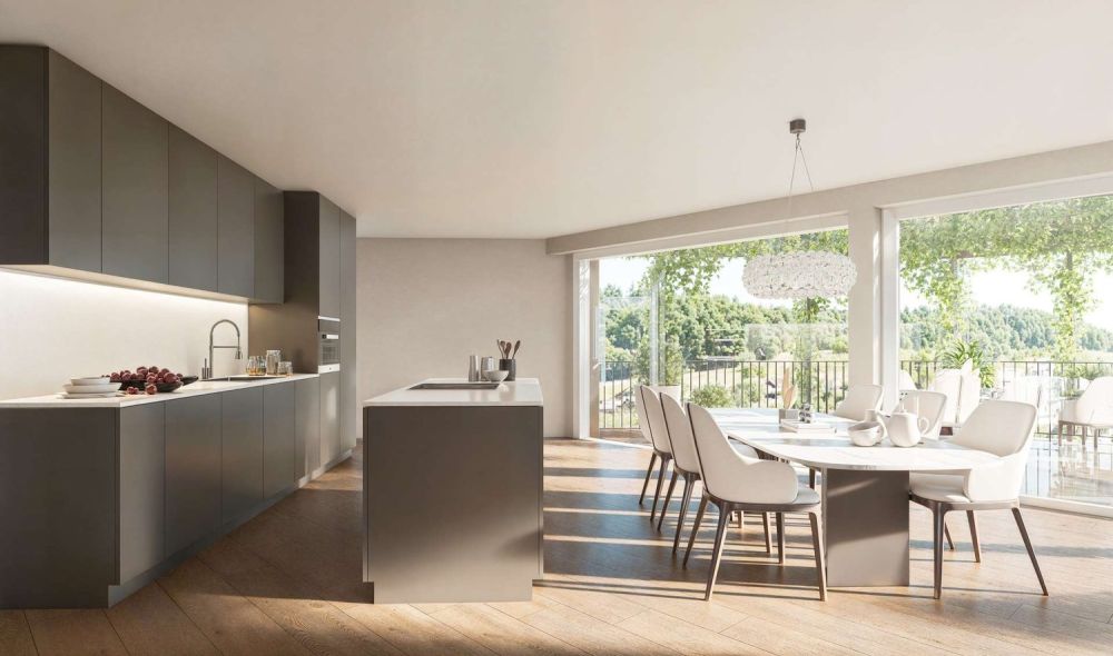 Modernes Wohnen über 2 Etagen ? 3.5-Zimmer-Maisonette ?Zu den Reben?, Weiningen - Küche und Essbereich