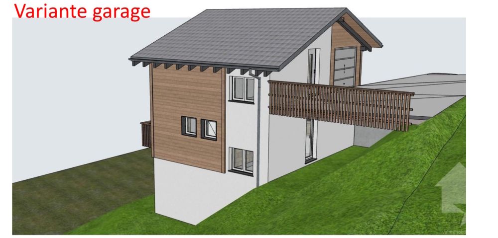 Torgon, neues 4.5-Zimmer-Chalet mit Garage oder Autoabstellplatz - Façade nord-est