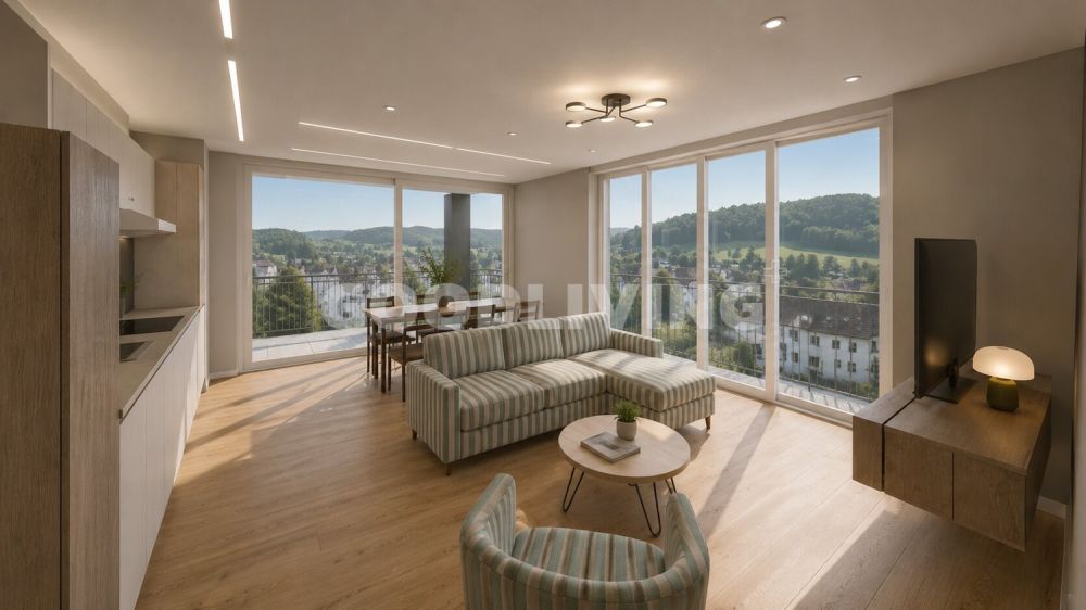 PROJEKTANKÜNDIGUNG: JETZT TRAUMWOHNUNG SICHERN - Visualisierung. Änderungen vorbehalten.