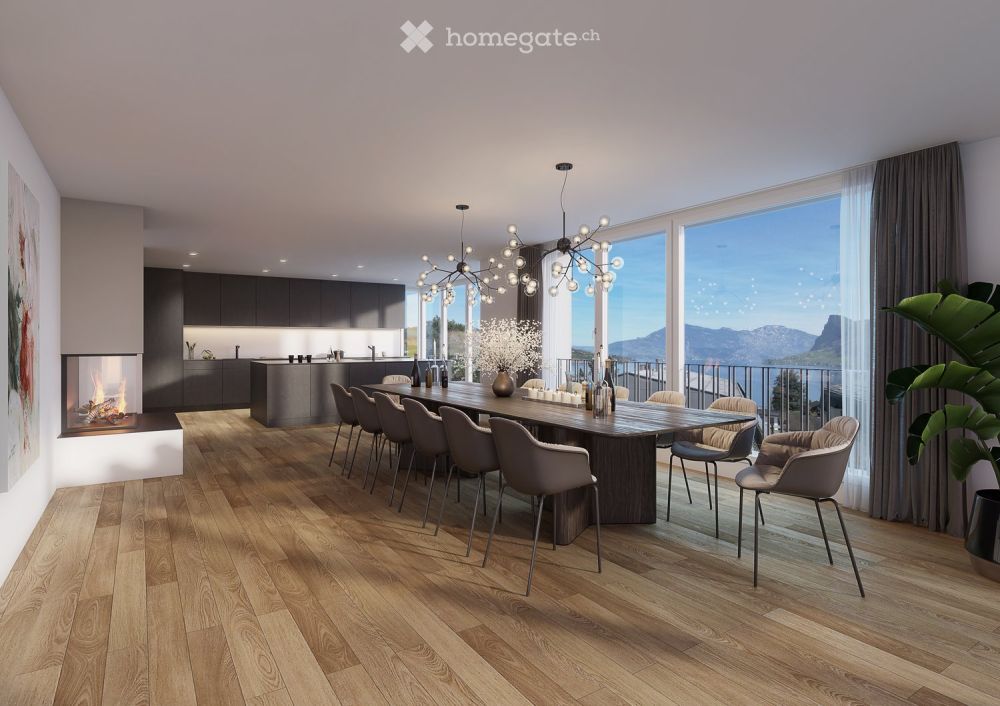 3.5-Zimmerwohnung mit Loggia und Pilatusblick – Neubauwohnung am Mozartweg in Hergiswil - Bild 3