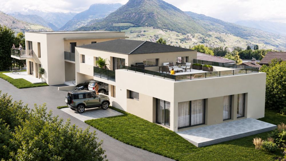 Magnifique duplex neuf de 4.5 pièces avec vue sur les montagnes à Bramois -  Bild 1