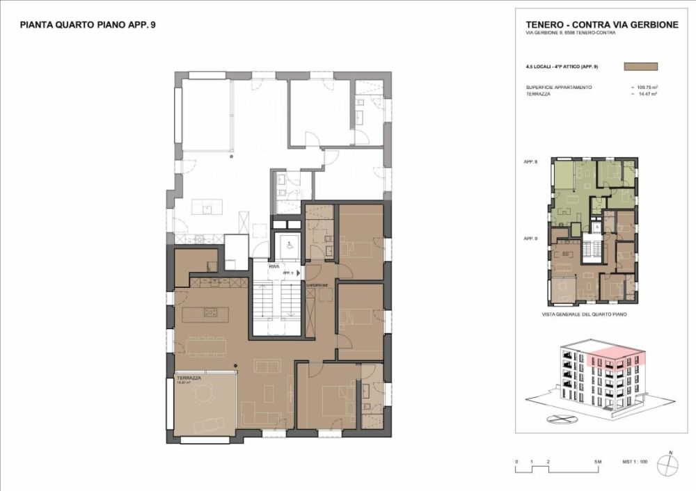 Residenz Gerbio - App. 9 - 4,5 Zimmer - 4. Stock -  Bild 2