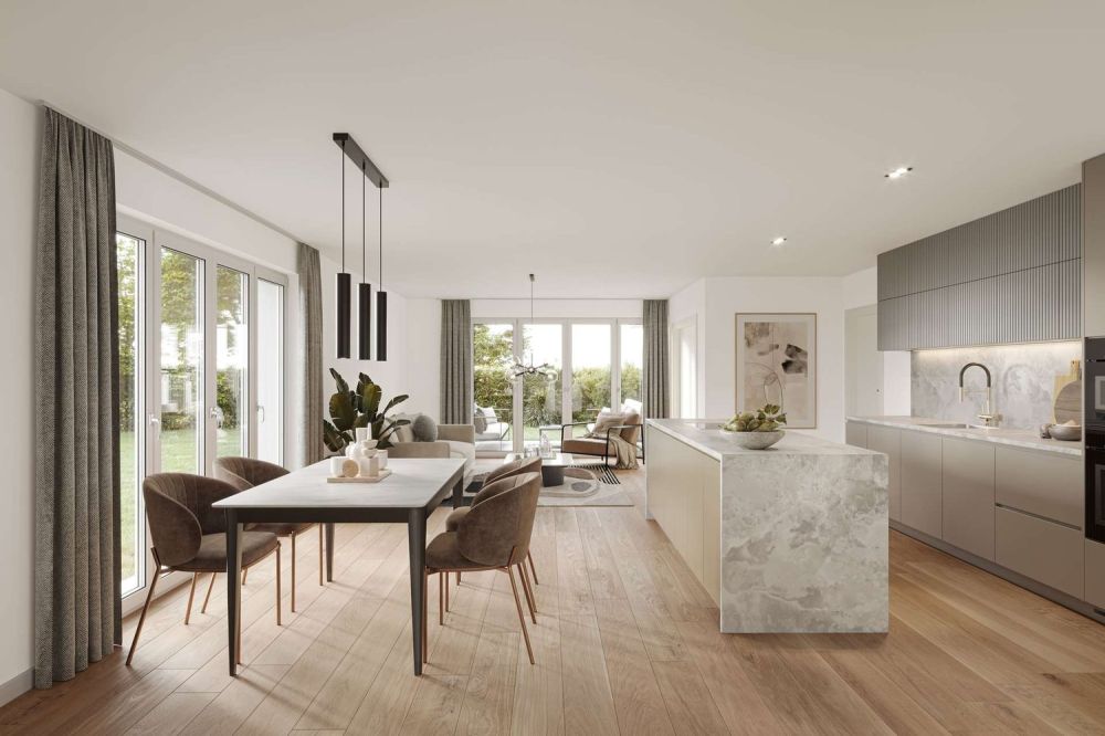 Stadtnahe Eigentumswohnung im Einklang mit der Natur - Wohnzimmer