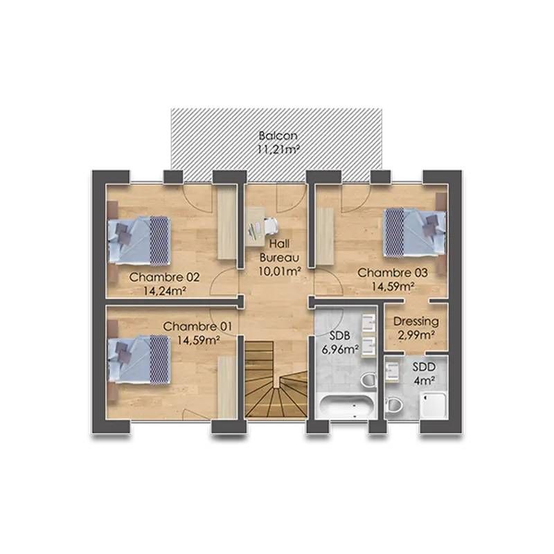 Magnifique chalet de 4.5 pièces à construire - Jaun - Bild 12