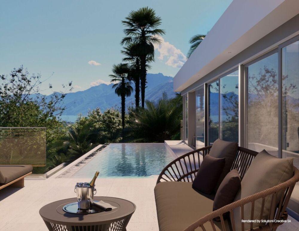 Villa da sogno in posizione unica con imprendibile vista lago, wellness e piscina - Bild 1