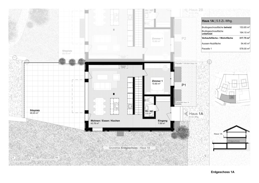 5.5-Zimmer-Doppeleinfamilienhaus als hochwertiger Erstwohnsitz (1A) in Davos Wiesen -  Bild 13