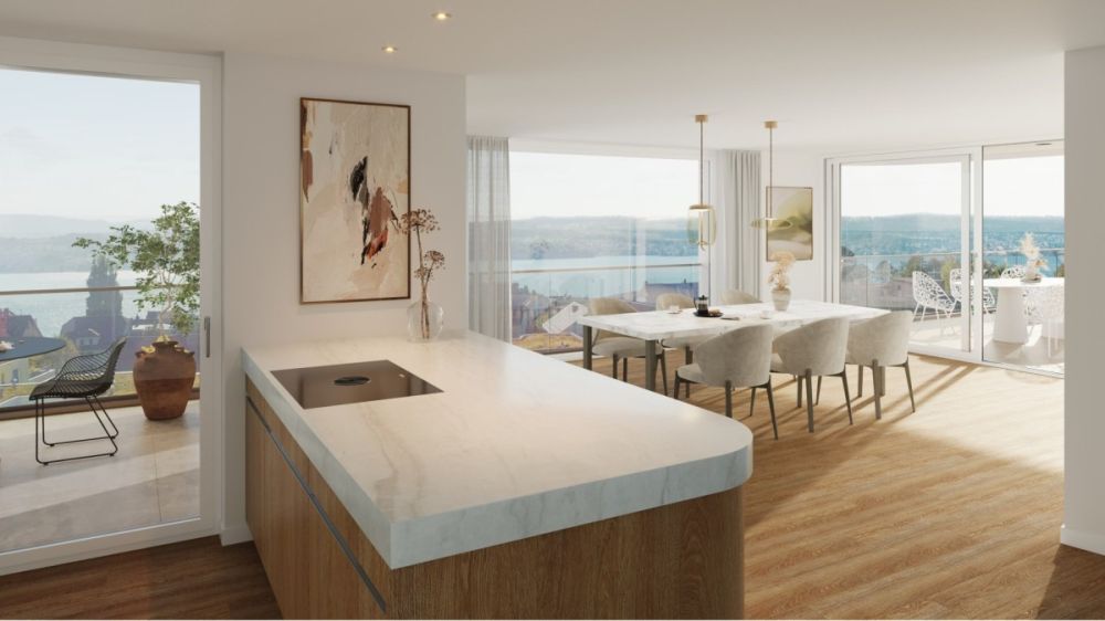 Baufreigabe Erteilt: 3.5/4.5 Zimmer Terrassenwohnung im 1. OG - Esszimmer