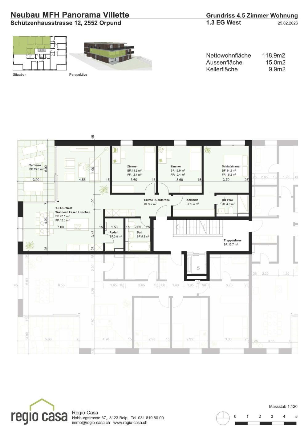 OG1.3 - 4.5-Zimmer Neubau Wohnung im Obergeschoss -  Bild 1