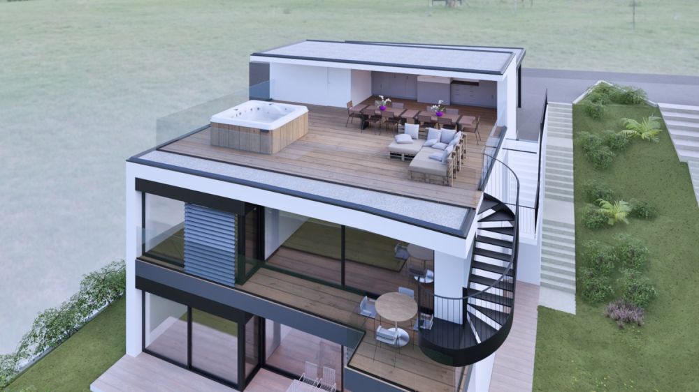 Moderne 5.5-Zimmer-Dachgeschosswohnung mit Panoramaterrasse in Villa Luganese -  Bild 4