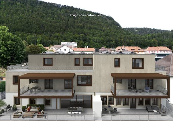 Bel attique de 2,5 pièces dans une nouvelle construction à Saint-Imier -  Bild 2