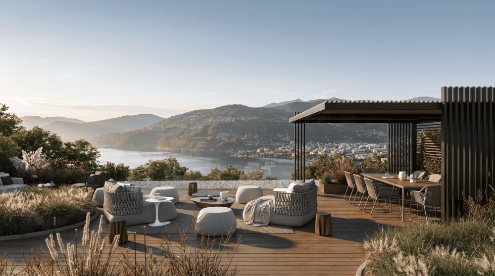 MONTAGNOLA - ATTICO DI LUSSO CON VISTA LAGO E ROOF TOP -  Bild 1