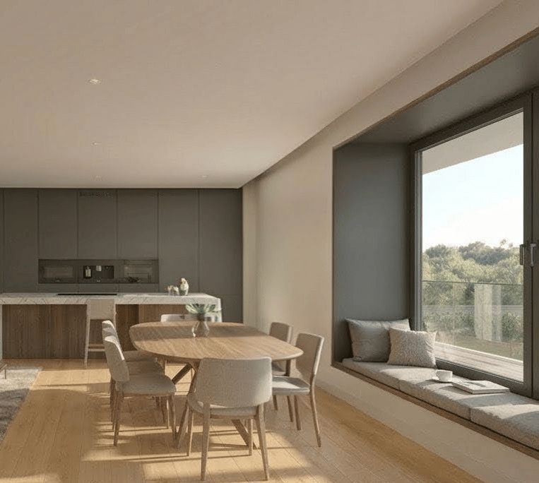 Neubauprojekt 4.5-Zimmer- Panorama Fenster mit Blick ins Grüne und den Bodensee -  Bild 3