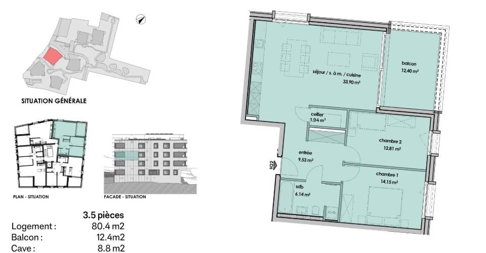 Appartement de 3.5 pièces au 2ème étage - Appartement 3.5 pièces - image - 6