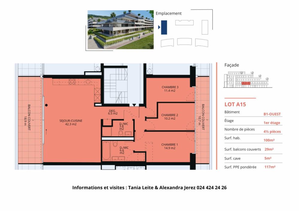 Nouvelle promotion: appartement de 4.5 pièces avec balcons couverts - Bild 11