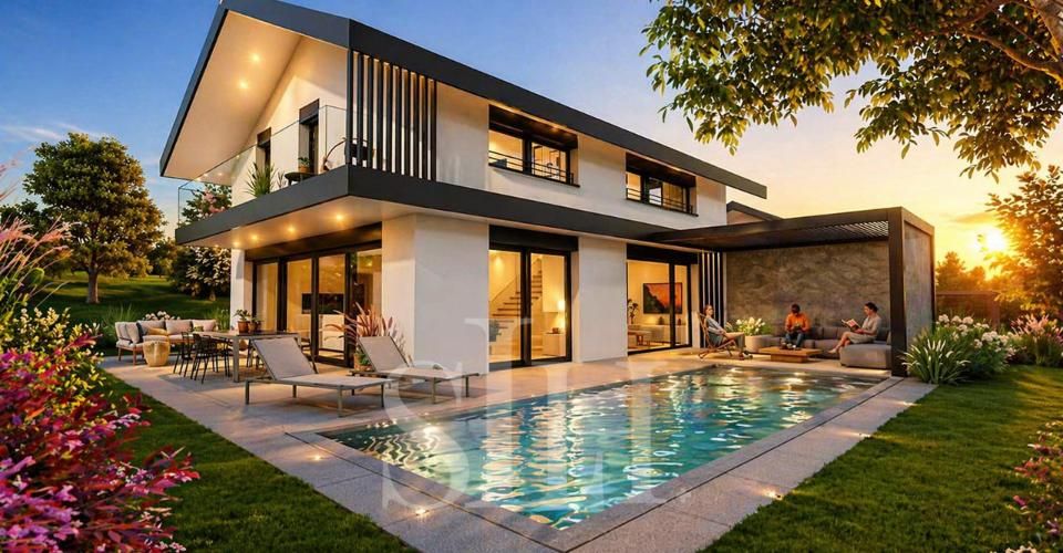 2 Villas contemporaine vue panoramique. - Maison jumelée 5.5 pièces - image - 11