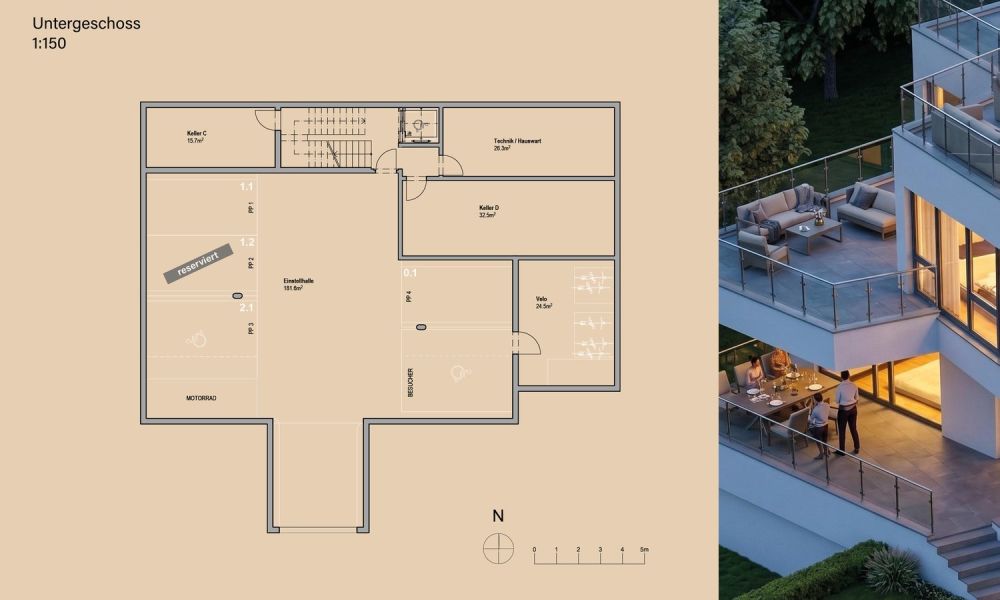 3.5 Zimmerwohnung 1.2 | Residenz Zentaur, Aarau -  Bild 8