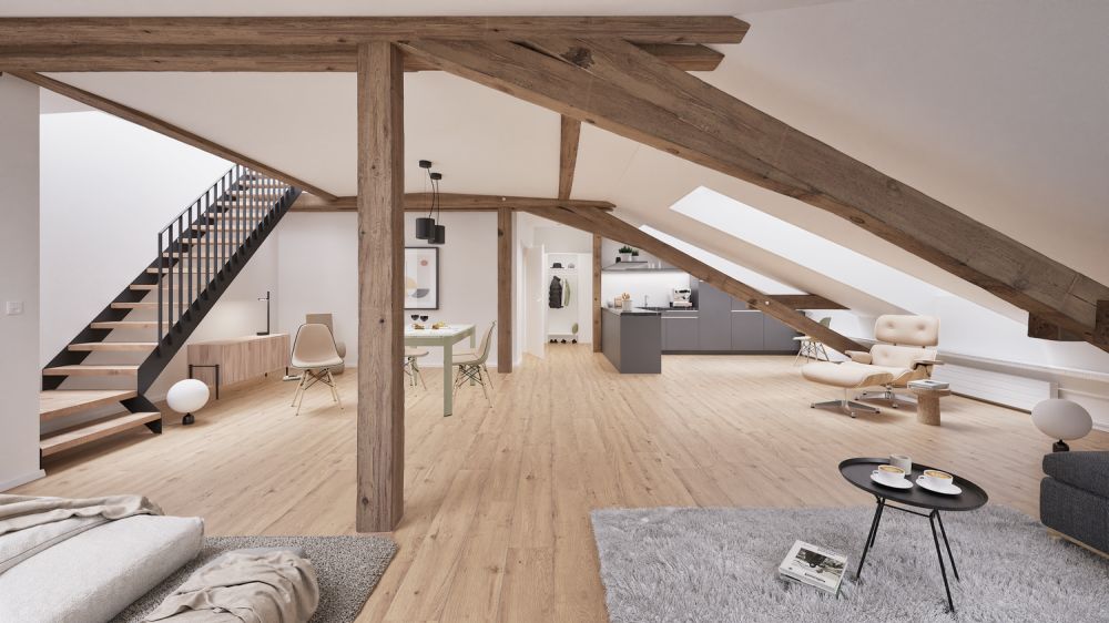 Über den Dächern von Winterthur  Urban, stilvoll, einzigartig - Attikastudio