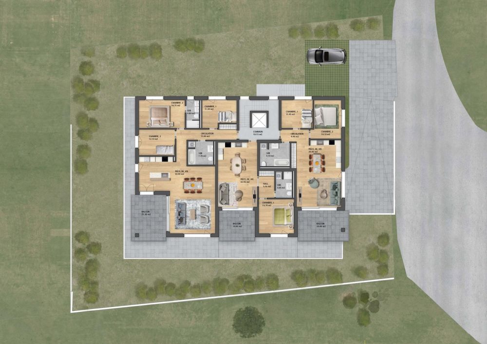 Neue 3.5-Zimmer-Wohnung mit großem Balkon – Freie Sicht im Herzen von Gibloux -  Bild 11