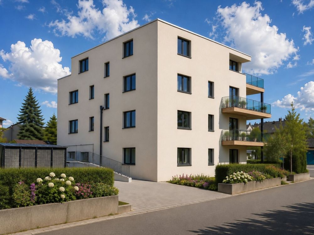 MODERN WOHNEN IN ZENTRALER LAGE - Visualisierung- Rückseite