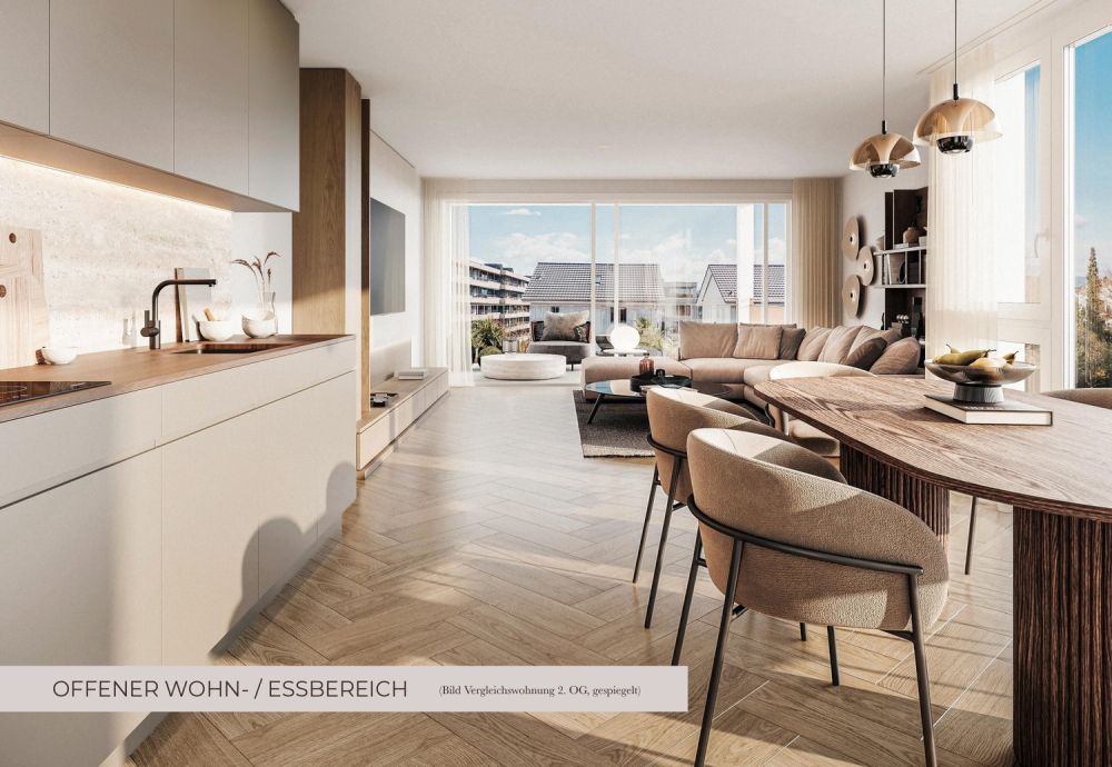 Stylische 3.5-Zimmer-Wohnung mit Balkon – Neubau in Allschwil -  Bild 2