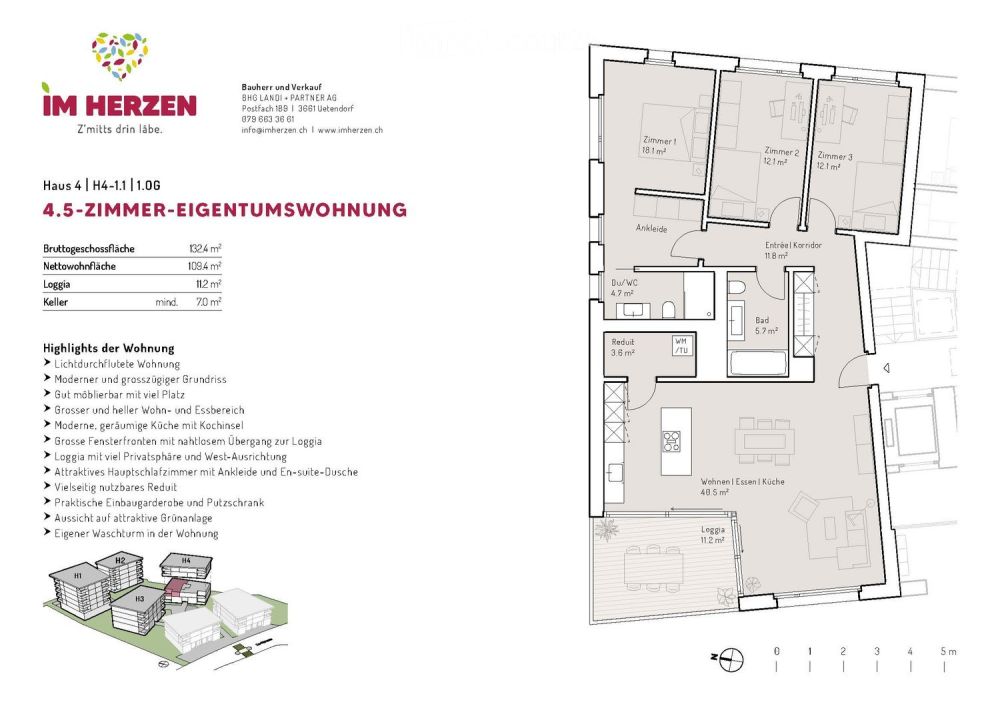 4.5 Zimmerwohnung im Eigentumsstandard -  Bild 3