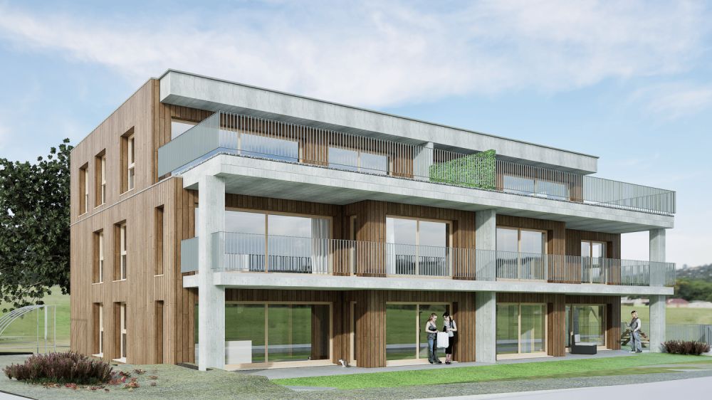W4: 3.5-Zimmer-Neubauwohnung mit grosszügigem Balkon -  Bild 1