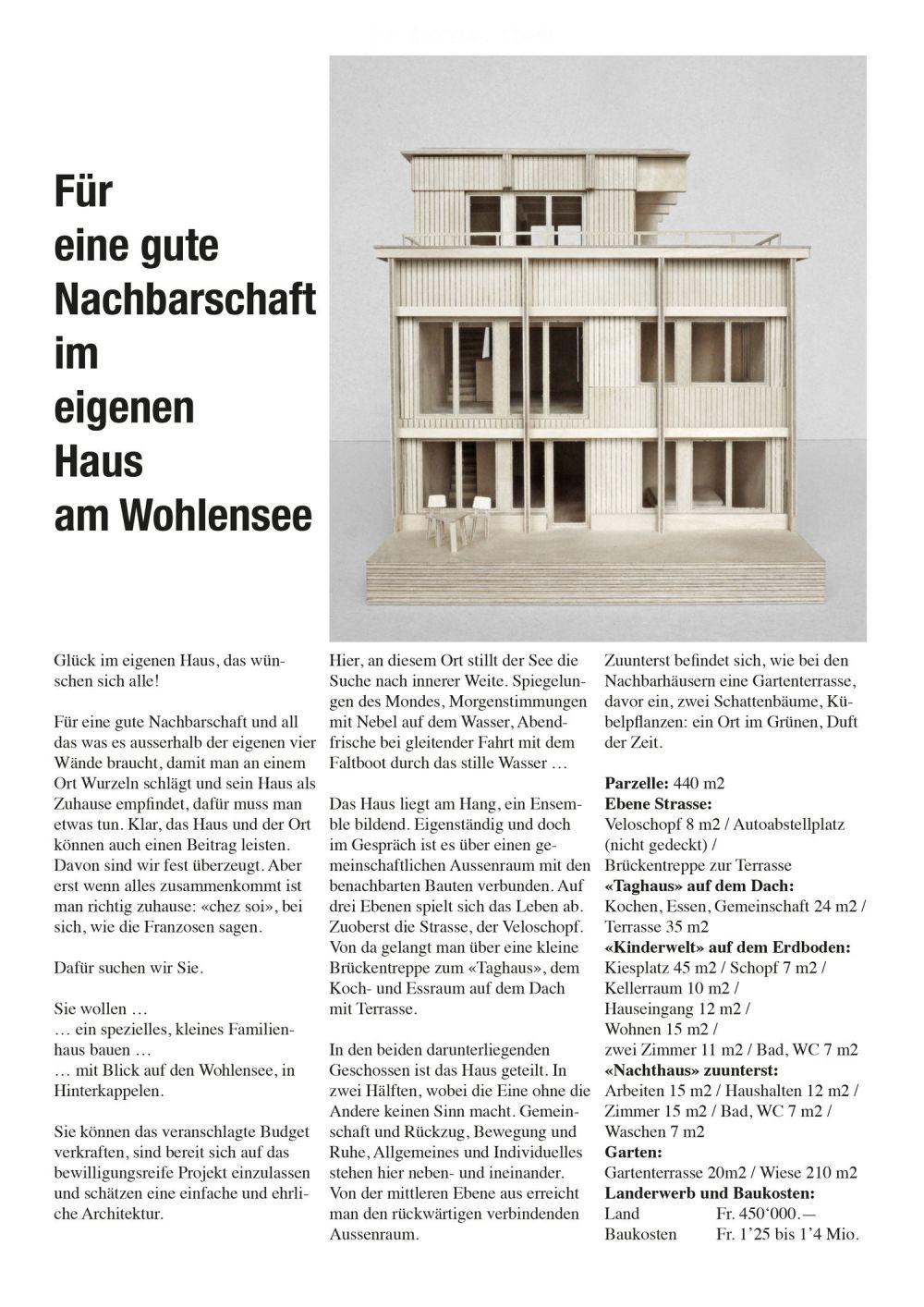 Haus am Wohlensee für eine gute Nachbarschaft - Bild 1