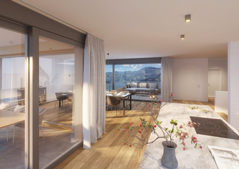 Traumhafte 4.5-Zimmer-Dachwohnung mit Aussicht Beckenried – Neubau 2027 -  Bild 2