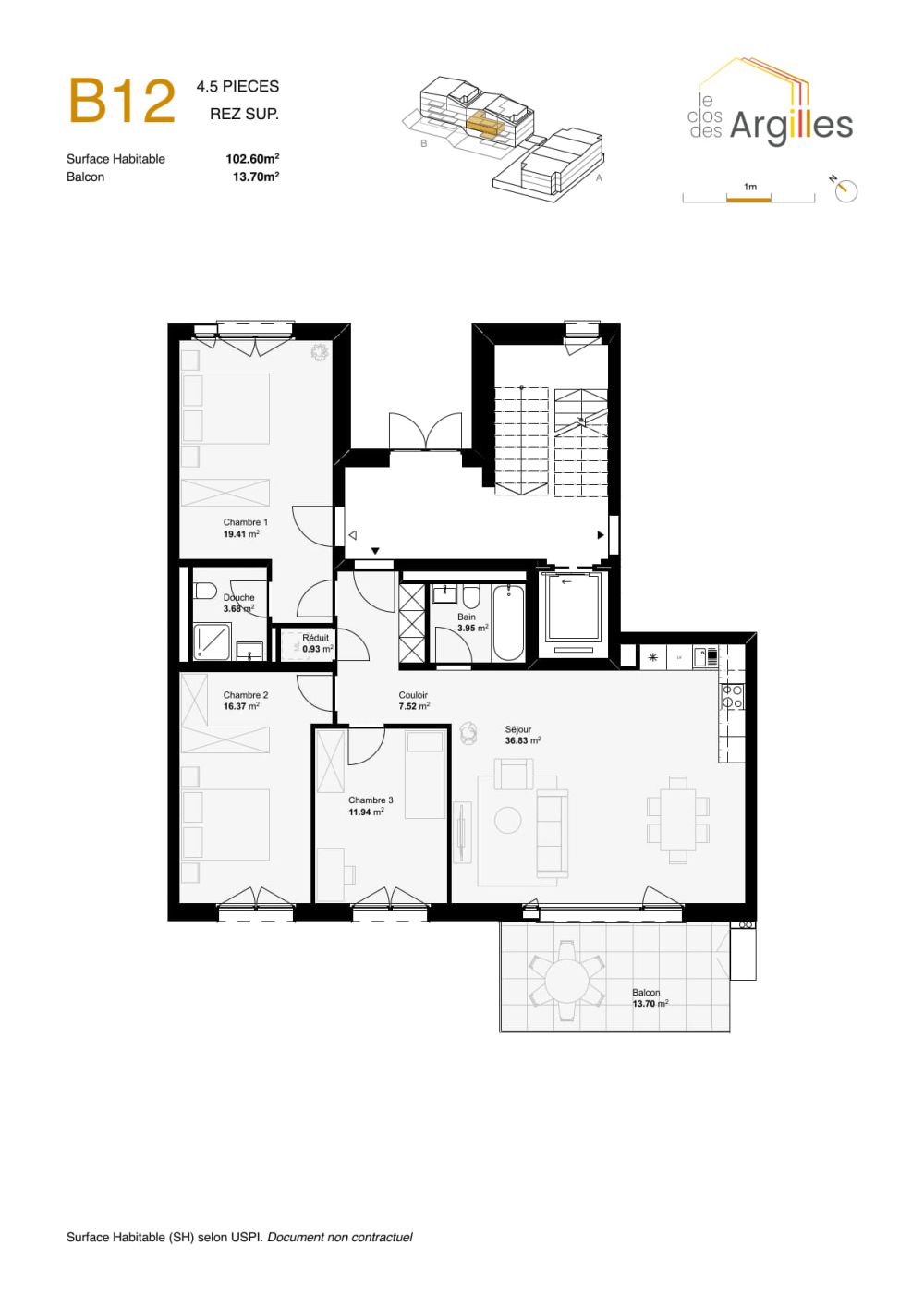 4.5 pièces  avec séjour de 37 m2 -  Bild 3