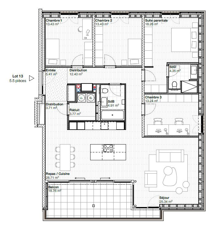 À vendre, Appartement PPE, 1632 Riaz, Réf 1632.13 -  Bild 4