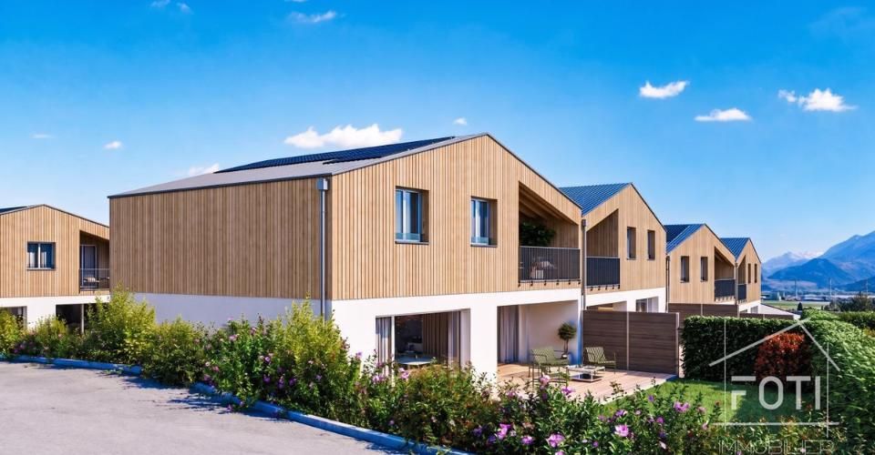 Villa NEUVE 4,5 p. en bout de rangée - jardin, terrasse et vue Dents-du-Midi - Muraz - Maison contiguë 4.5 pièces - image - 2