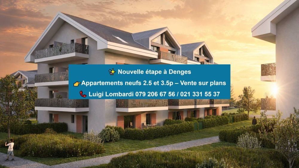 3,5 Zimmer Neubau mit Dachboden und Balkon in Denges -  Bild 1
